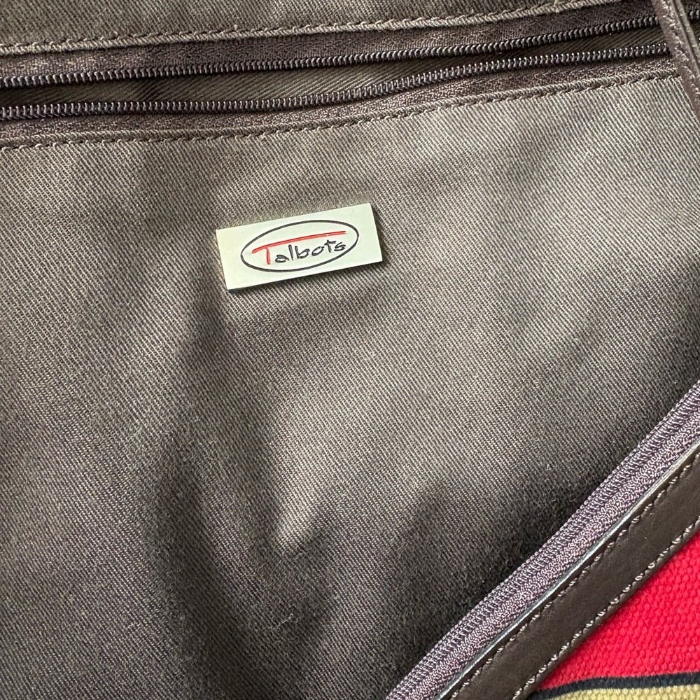 Talbots Stripes Large & Wallet Shoulder Tote Bag - Picture 8 of 8